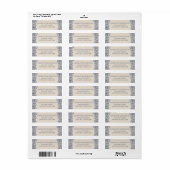 Blauw  bloemenrand retouradres labels (Full Sheet)
