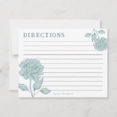 Blauw  Bloemenrecept Kaart (Achterkant)