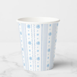Blauw Bloemenschilderwerk Pasen Cottage Core  Papieren Bekers