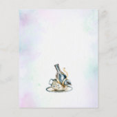 Blauw bloementheefeest vrijgezellenfeest bedankje (Achterkant)