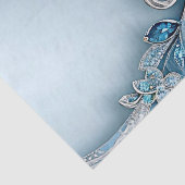 Blauw  bloemenweefselpapier tissuepapier (Detail)