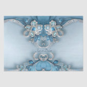 Blauw bloemenweefselpapier tissuepapier (Voorkant)