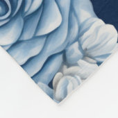 Blauw Bloemgestreept Bruiloftsfeest Fleece Deken (Hoek)