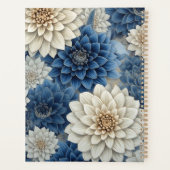 Blauw Bloemig Agenda Planner Notitieboek (Achterkant)