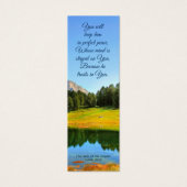 Blauw bloemig Elegant Spiritueel Bijbelvers Mini Visitekaartjes (Voorkant)