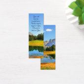 Blauw bloemig Elegant Spiritueel Bijbelvers Mini Visitekaartjes (Bureau)