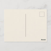 Blauw bloemig en vogeltje Briefkaart (Achterkant)