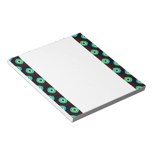 Blauw bloemig OT 96 Notitieblok (Schuin)