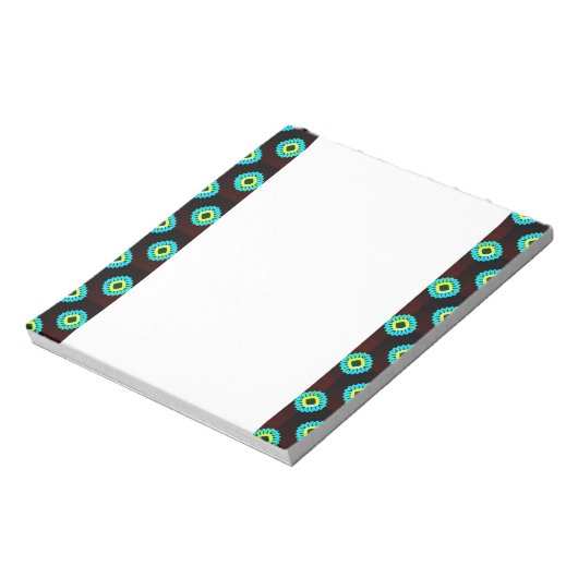 Blauw bloemig OT 96 Notitieblok (Linkerzijde)