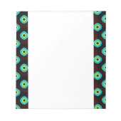 Blauw bloemig OT 96 Notitieblok (Voorkant)