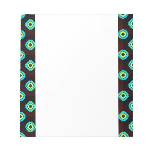 Blauw bloemig OT 96 Notitieblok (Voorkant)