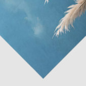 Blauw Bloemig Pampagras Tissuepapier (Detail)
