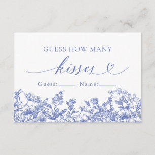 blauw bloemig raden hoeveel kussen spel informatiekaartje