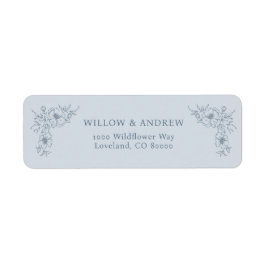  blauw bloemig retour adres label