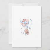 Blauw bloemig Spaans Baby shower Jongensuitnodigin Kaart (Achterkant)