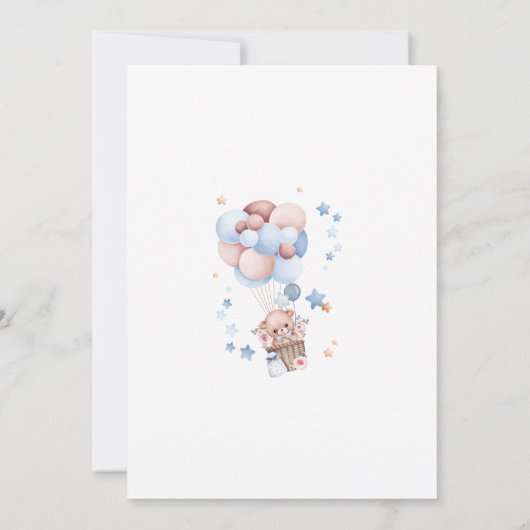 Blauw bloemig Spaans Baby shower Jongensuitnodigin Kaart (Achterkant)