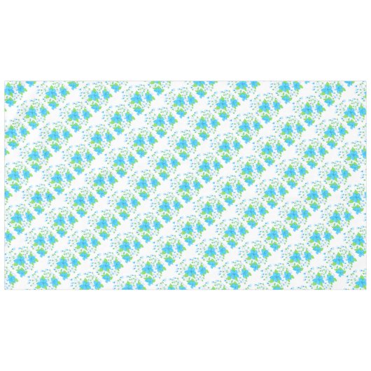 Blauw bloemig tafelkleed (Voorkant (Horizontaal))