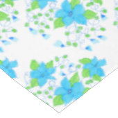 Blauw bloemig tafelkleed (Gekanteld)