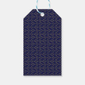 Blauw bloemjaar van eerste label cadeaulabel (Achterkant)