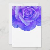 Blauw Bloemmonogram Roos Bloemen Elegante bruiloft Kaart (Achterkant)