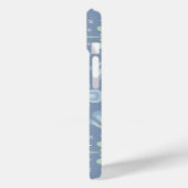 Blauw Bloemmotief Abstract Patroon Case-Mate iPhone Case (Achterkant / Links)