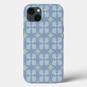 Blauw Bloemmotief Abstract Patroon Case-Mate iPhone Case