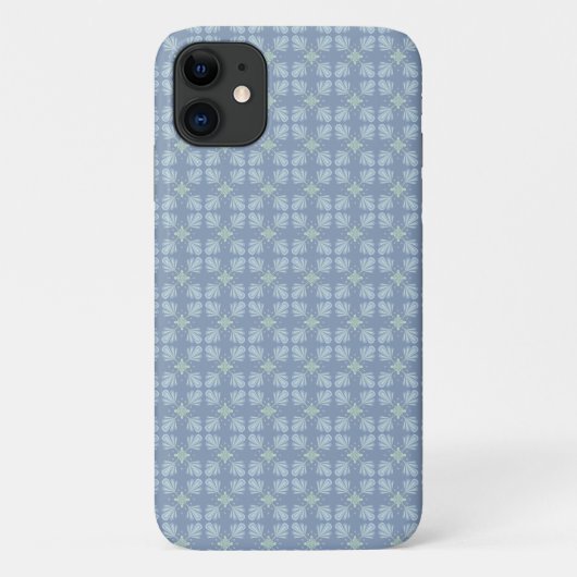 Blauw Bloemmotief Abstract Patroon Case-Mate iPhone Case (Achterkant)