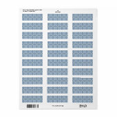 Blauw Bloemmotief Abstract Patroon Etiket (Full Sheet)