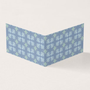 Blauw Bloemmotief Abstract Patroon Visitekaartje