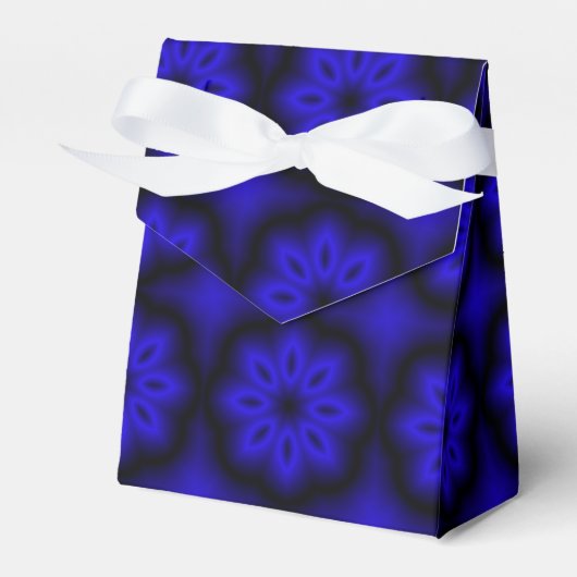 Blauw Bloemmotief Bedankdoosjes (Voorkant Zijde)