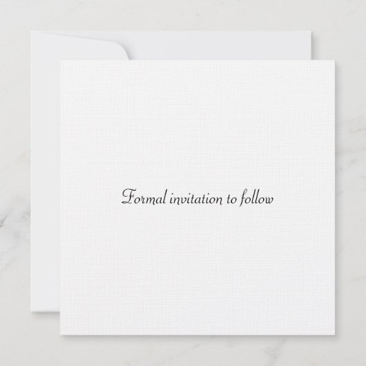 Blauw Bloemmotief Bewaar de Datum Kaart (Achterkant)