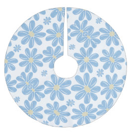 Blauw Bloemmotief Boom Rok Kerstboom Rok