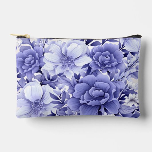 Blauw Bloemmotief Etui (Voorkant)
