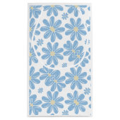 Blauw Bloemmotief - Gepersonaliseerde Cadeautas (Achterkant)