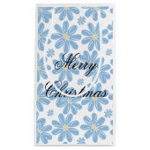 Blauw Bloemmotief - Gepersonaliseerde Cadeautas (Voorkant)