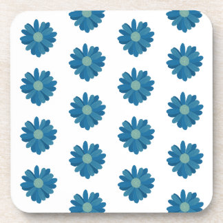 Blauw bloemmotief Hard plastiek onderzetter