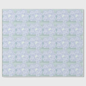 Blauw Bloemmotief Inpakpapier (Vlak)