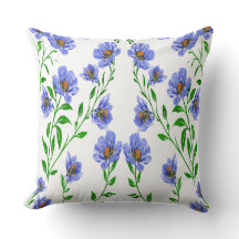 Blauw bloemmotief