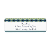 Blauw Bloemmotief Met Groen