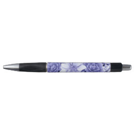 Blauw Bloemmotief Pen