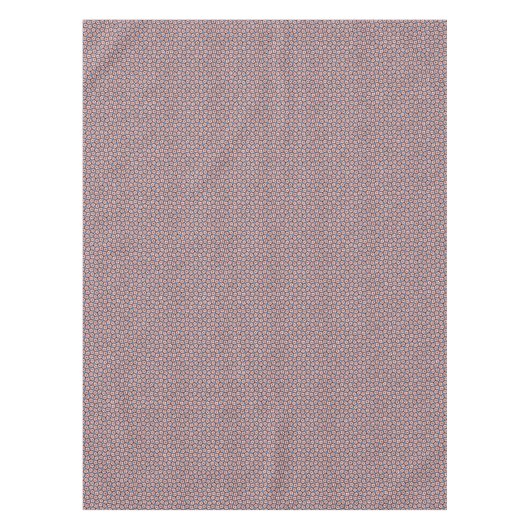 Blauw Bloemmotief  Roze en Bruin Tafelkleed (Voorkant)