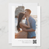 Blauw bloemmotief save the date kaart (Achterkant)