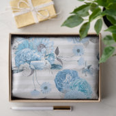 Blauw Bloemmotief Serie Design 10 Tissuepapier (Geschenk)