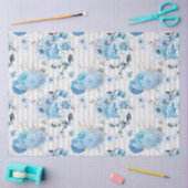 Blauw Bloemmotief Serie Design 10 Tissuepapier (Craft)