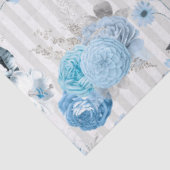 Blauw Bloemmotief Serie Design 10 Tissuepapier (Detail)
