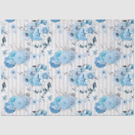 Blauw Bloemmotief Serie Design 10 Tissuepapier