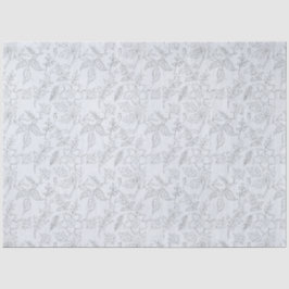 Blauw Bloemmotief Serie Ontwerp 12 Tissuepapier