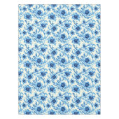 Blauw Bloemmotief Tafelkleed (Voorkant)