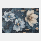 Blauw Bloemmotief Theedoek (Horizontaal)