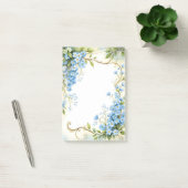 Blauw Bloemontwerp in de hoek Post-it® Notes (Kantoor)